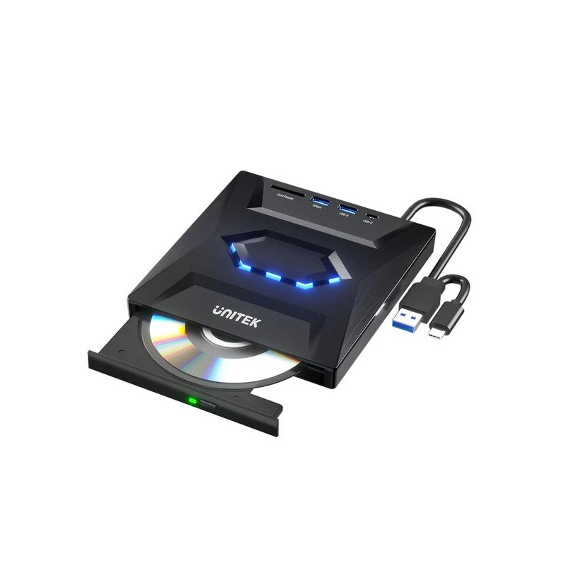 Unitek Optical External Drive & 5in1 USB Hub - T1037A - Optical External Drive & 5in1 USB Hub