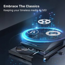 Unitek Optical External Drive & 5in1 USB Hub - T1037A - Optical External Drive & 5in1 USB Hub