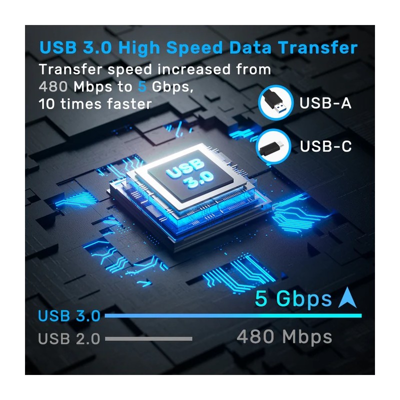 Unitek Optical External Drive & 5in1 USB Hub - T1037A - Optical External Drive & 5in1 USB Hub