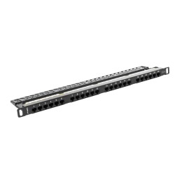 Lanberg Patch Panel - 24-Port 0.5U 19' CAT6 UTP Black — Buy in Cyprus with Fast Delivery