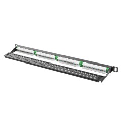 Lanberg Patch Panel - 24-Port 0.5U 19' CAT6 UTP Black — Buy in Cyprus with Fast Delivery