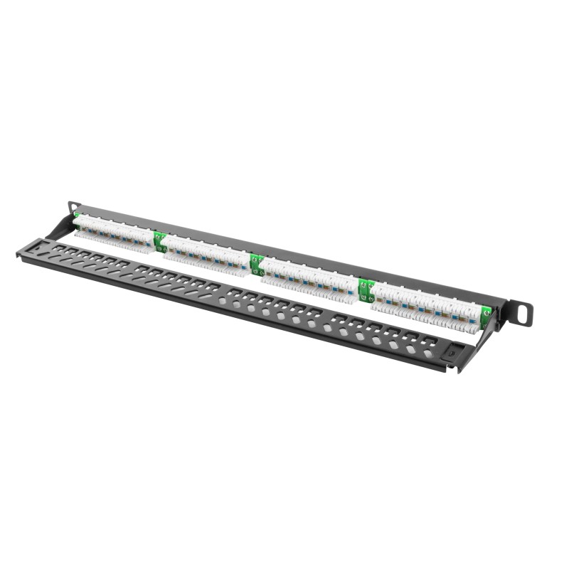 Lanberg Patch Panel - 24-Port 0.5U 19' CAT6 UTP Black — Buy in Cyprus with Fast Delivery