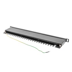 Lanberg Patch Panel - 24-Port 0.5U 19' CAT6 UTP Black — Buy in Cyprus with Fast Delivery