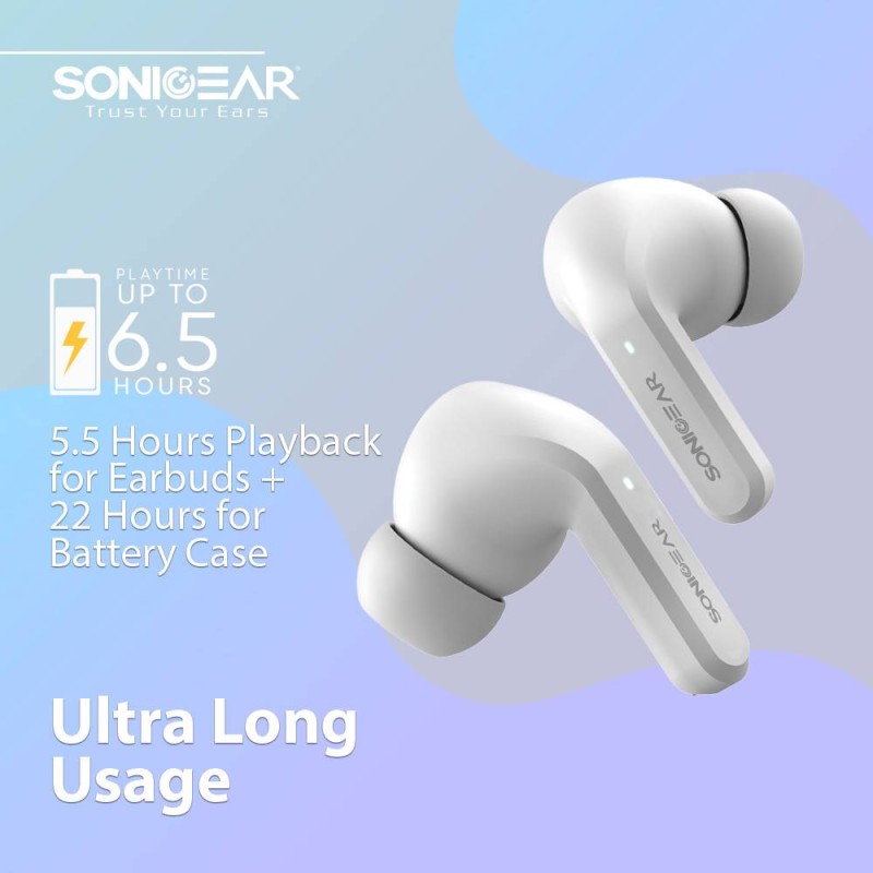 SonicGear EARPUMP - TWS 12 - ANC Sweatproof White Earphones — Buy in Cyprus with Fast Delivery