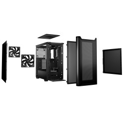 be quiet! Pure Base 501 Airflow - Mid Tower ATX Case, Black, USB-C + 2x USB-A, 2x140mm Fans — Buy in Cyprus with Fast Delivery