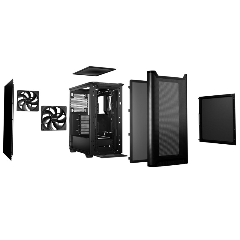 be quiet! Pure Base 501 Airflow - Mid Tower ATX Case, Black, USB-C + 2x USB-A, 2x140mm Fans — Buy in Cyprus with Fast Delivery
