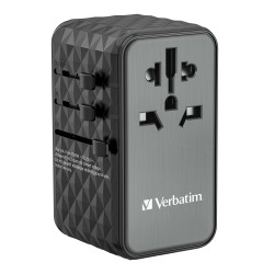 Verbatim Charger Travel Adapter World to World GAN III 100W 2xC 2xA UTA-06 — Buy in Cyprus with Fast Delivery