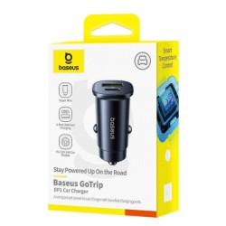 Baseus GoTrip Car Charger - DP1 - 30W U+C Cosmic Black — Buy in Cyprus with Fast Delivery
