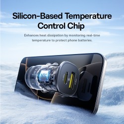 Baseus GoTrip Car Charger - DP1 - 30W U+C Cosmic Black — Buy in Cyprus with Fast Delivery