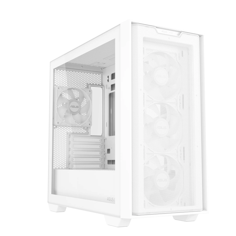 ASUS Gaming Case Micro ATX TG with 4xARGB Fans White - A21 PLUS - Micro ATX, TG, 4xARGB Fans, White