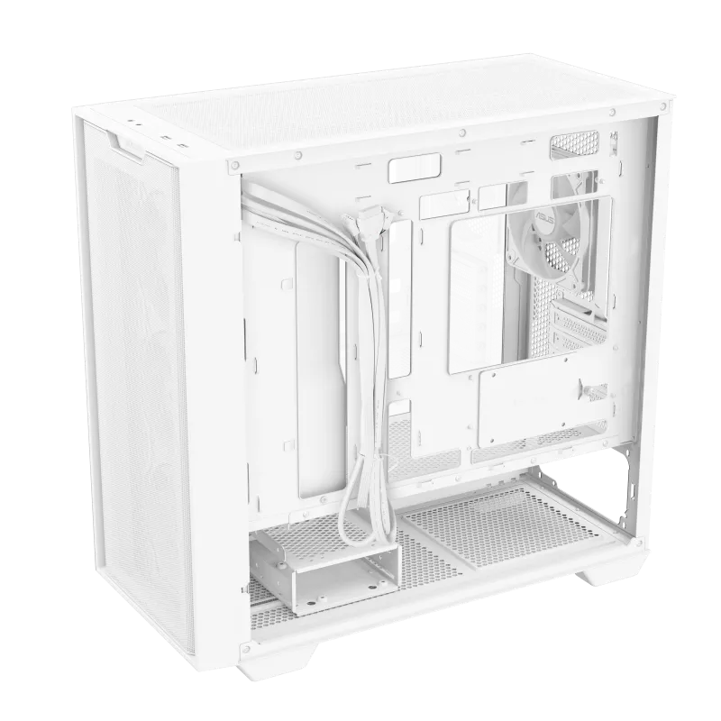 ASUS Gaming Case Micro ATX TG with 4xARGB Fans White - A21 PLUS - Micro ATX, TG, 4xARGB Fans, White