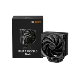 be quiet! Pure Rock 3 BK039 - Black CPU Air Tower Cooler, 120mm PWM Fan, 4x6mm Heatpipes, 190W TDP