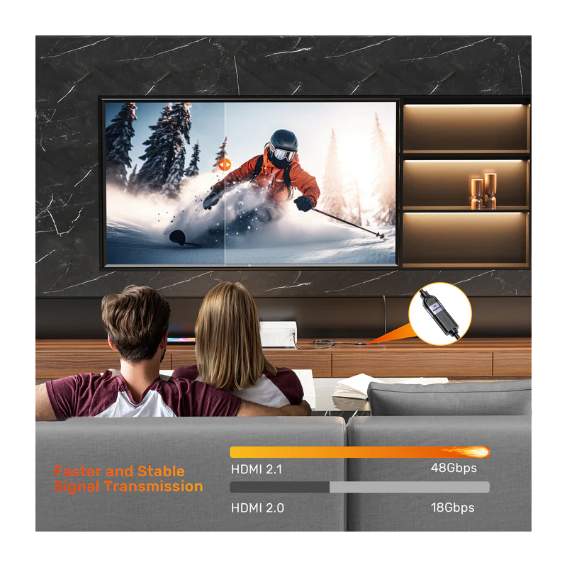 Unitek HDMI Extension - C11091A - 2.1, Male to Female, 1.5m, 8K60Hz — Buy in Cyprus with Fast Delivery