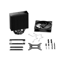 be quiet! Pure Rock 3 BK039 - Black CPU Air Tower Cooler, 120mm PWM Fan, 4x6mm Heatpipes, 190W TDP