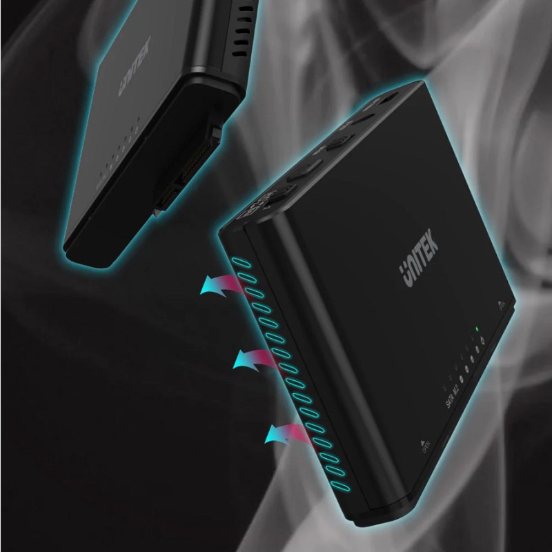 Unitek SolidForce+ USB3.2 M2 NVMe Enclosure w SATA III Adapter - S1222A - USB3.2 M2 NVMe Enclosure w SATA III Adapter