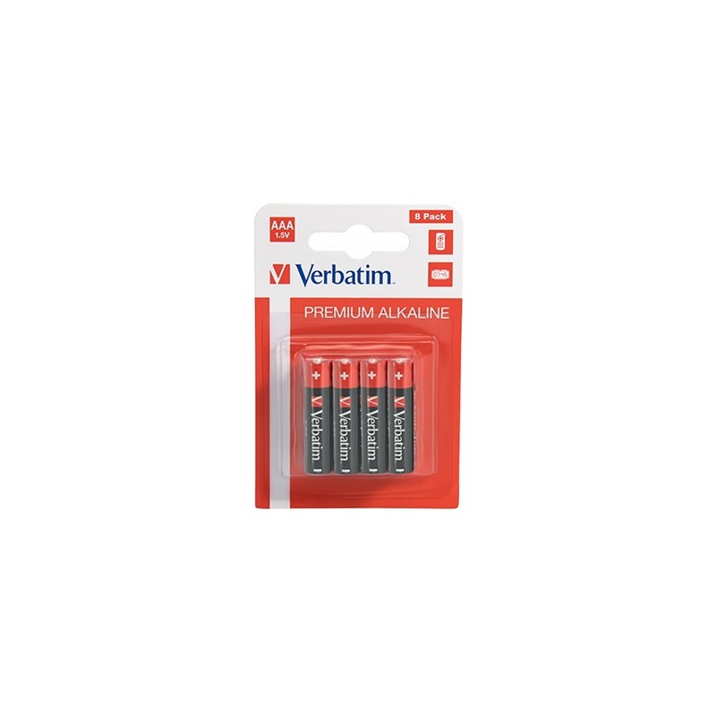 Verbatim Alkaline AAA Batteries - 8pcs — Buy in Cyprus with Fast Delivery