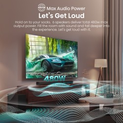 Hisense Soundbar - HS3100 - 3.1 CH 480W BT USB Optical — Buy in Cyprus with Fast Delivery