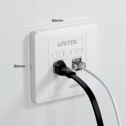 Unitek Network Wall Plate - T013A - Dual Port — Buy in Cyprus with Fast Delivery
