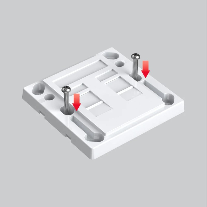 Unitek Network Wall Plate - T013A - Dual Port — Buy in Cyprus with Fast Delivery