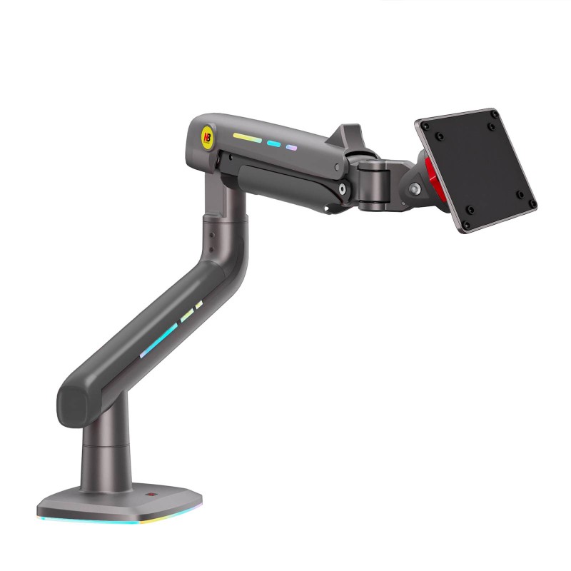 NBMounts Monitor Desk Mount - F5 - Gaming Series Single Arm RGB Monitor Desk Mount Heavy Duty up to 20kg