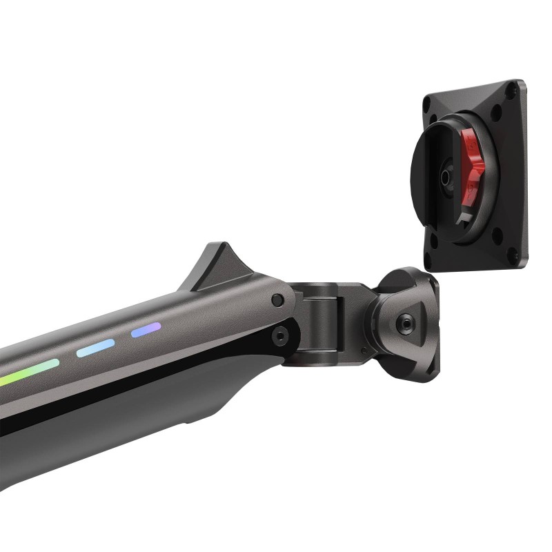 NBMounts Monitor Desk Mount - F5 - Gaming Series Single Arm RGB Monitor Desk Mount Heavy Duty up to 20kg