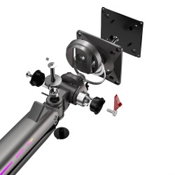 NBMounts Monitor Desk Mount - F5 - Gaming Series Single Arm RGB Monitor Desk Mount Heavy Duty up to 20kg