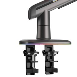 NBMounts Monitor Desk Mount - F5 - Gaming Series Single Arm RGB Monitor Desk Mount Heavy Duty up to 20kg