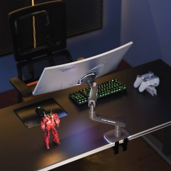 NBMounts Monitor Desk Mount - F5 - Gaming Series Single Arm RGB Monitor Desk Mount Heavy Duty up to 20kg