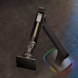 NBMounts Monitor Desk Mount - F5 - Gaming Series Single Arm RGB Monitor Desk Mount Heavy Duty up to 20kg
