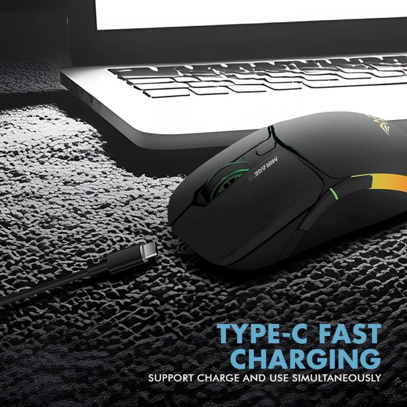 Armaggeddon Gaming Mouse - MIRAGE-VI - Wired+2.4G+BT Recharge 600mAh Black — Buy in Cyprus with Fast Delivery
