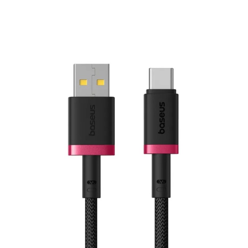 Baseus Cable USB-C to USB-A Dura Series Braided 1.0m Black+Red - USB-C to USB-A, Dura Series, Braided, 1.0m, Black+Red