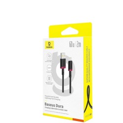 Baseus Cable USB-C to USB-A Dura Series Braided 1.0m Black+Red - USB-C to USB-A, Dura Series, Braided, 1.0m, Black+Red