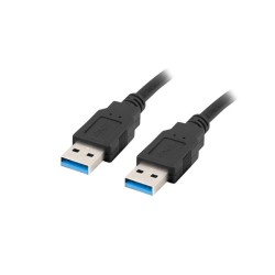 Lanberg USB Type-A 3.0 Male to Male Cable - 1.0m Black — Buy in Cyprus with Fast Delivery