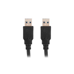 Lanberg USB Type-A 3.0 Male to Male Cable - 1.0m Black — Buy in Cyprus with Fast Delivery