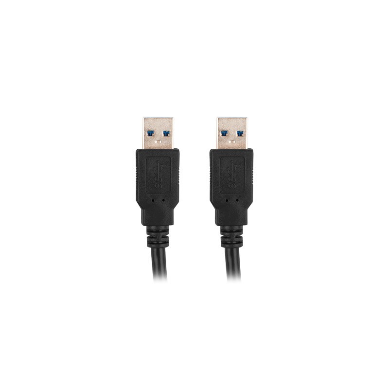 Lanberg USB Type-A 3.0 Male to Male Cable - 1.0m Black — Buy in Cyprus with Fast Delivery