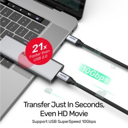 Unitek USB-C Cable - C14082ABK - PD100W 4K60Hz 1.0m — Buy in Cyprus with Fast Delivery