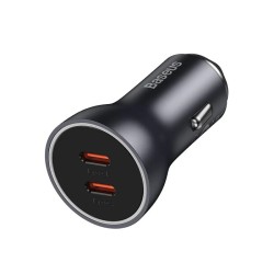 Baseus Golden Contactor Max Car Charger - C+C 60W Dark Gray — Buy in Cyprus with Fast Delivery