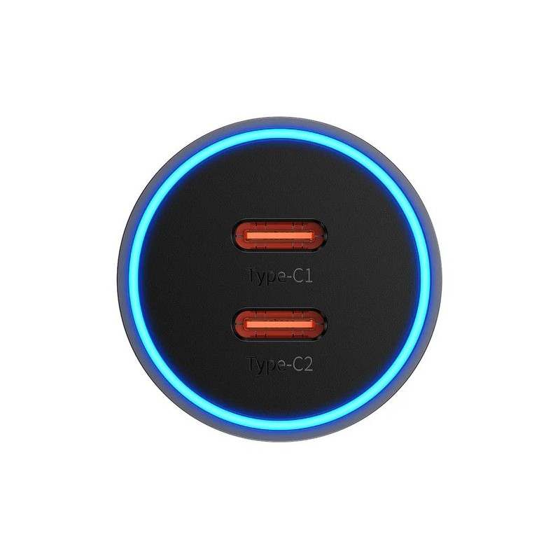 Baseus Golden Contactor Max Car Charger - C+C 60W Dark Gray — Buy in Cyprus with Fast Delivery