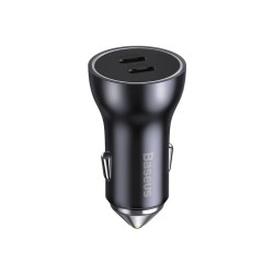 Baseus Golden Contactor Max Car Charger - C+C 60W Dark Gray — Buy in Cyprus with Fast Delivery