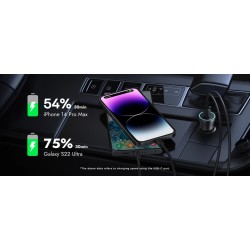 Baseus Golden Contactor Max Car Charger - C+C 60W Dark Gray — Buy in Cyprus with Fast Delivery