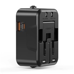 Unitek Universal Travel Charger - P1120A - 20W USBC+USBA Black — Buy in Cyprus with Fast Delivery