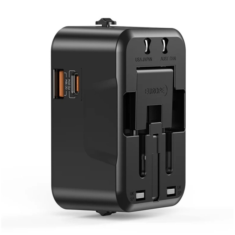 Unitek Universal Travel Charger - P1120A - 20W USBC+USBA Black — Buy in Cyprus with Fast Delivery