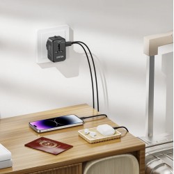 Unitek Universal Travel Charger - P1120A - 20W USBC+USBA Black — Buy in Cyprus with Fast Delivery