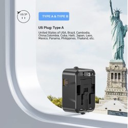 Unitek Universal Travel Charger - P1120A - 20W USBC+USBA Black — Buy in Cyprus with Fast Delivery