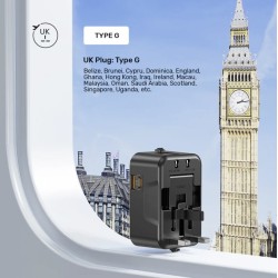 Unitek Universal Travel Charger - P1120A - 20W USBC+USBA Black — Buy in Cyprus with Fast Delivery