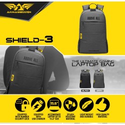 Armaggeddon Anti-Theft Gaming Bag - SHIELD 3 - Black — Buy in Cyprus with Fast Delivery