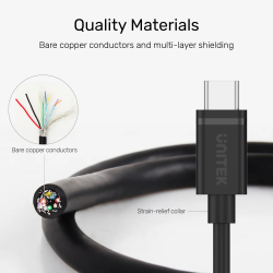Unitek USB-C to USB-C Cable - Y-C477BK-3M - 3.0m — Buy in Cyprus with Fast Delivery