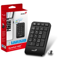 Genius Keyboard Numeric Pad Wireless AI with Palm Rest - 1000 - Genius Keyboard Numeric Pad Wireless AI with Palm Rest