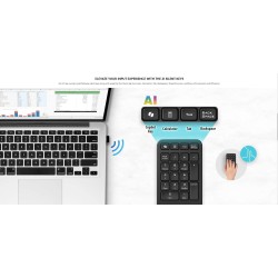 Genius Keyboard Numeric Pad Wireless AI with Palm Rest - 1000 - Genius Keyboard Numeric Pad Wireless AI with Palm Rest