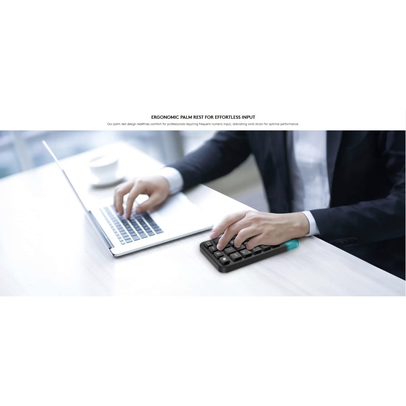 Genius Keyboard Numeric Pad Wireless AI with Palm Rest - 1000 - Genius Keyboard Numeric Pad Wireless AI with Palm Rest